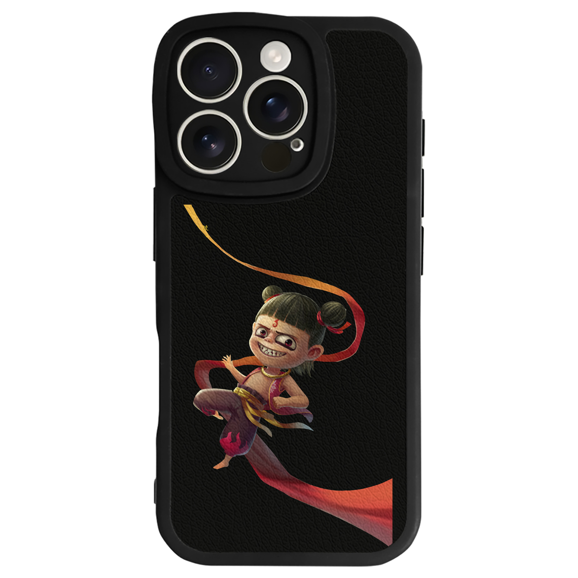 （画像用） Ne Zha 2 ナタ 魔童の大暴れ 【iPhone 16シリーズ対応】シリコンスマホケース（レザー調） 材質：シリコン